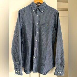 Gant Blue Striped Casual Button Down Shirt